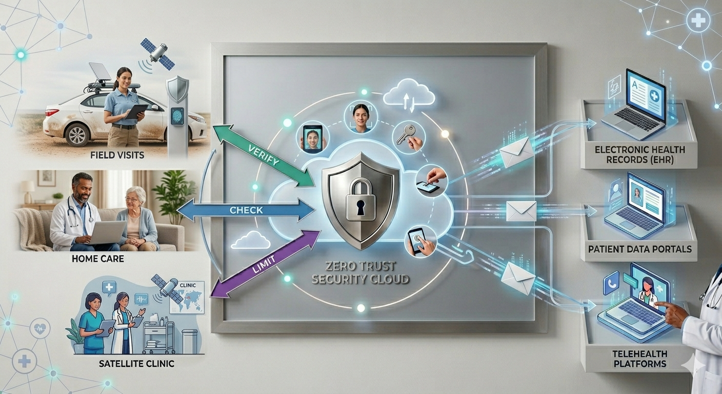 How Zero Trust Protects Mobile Care Teams Working Across Multiple Locations