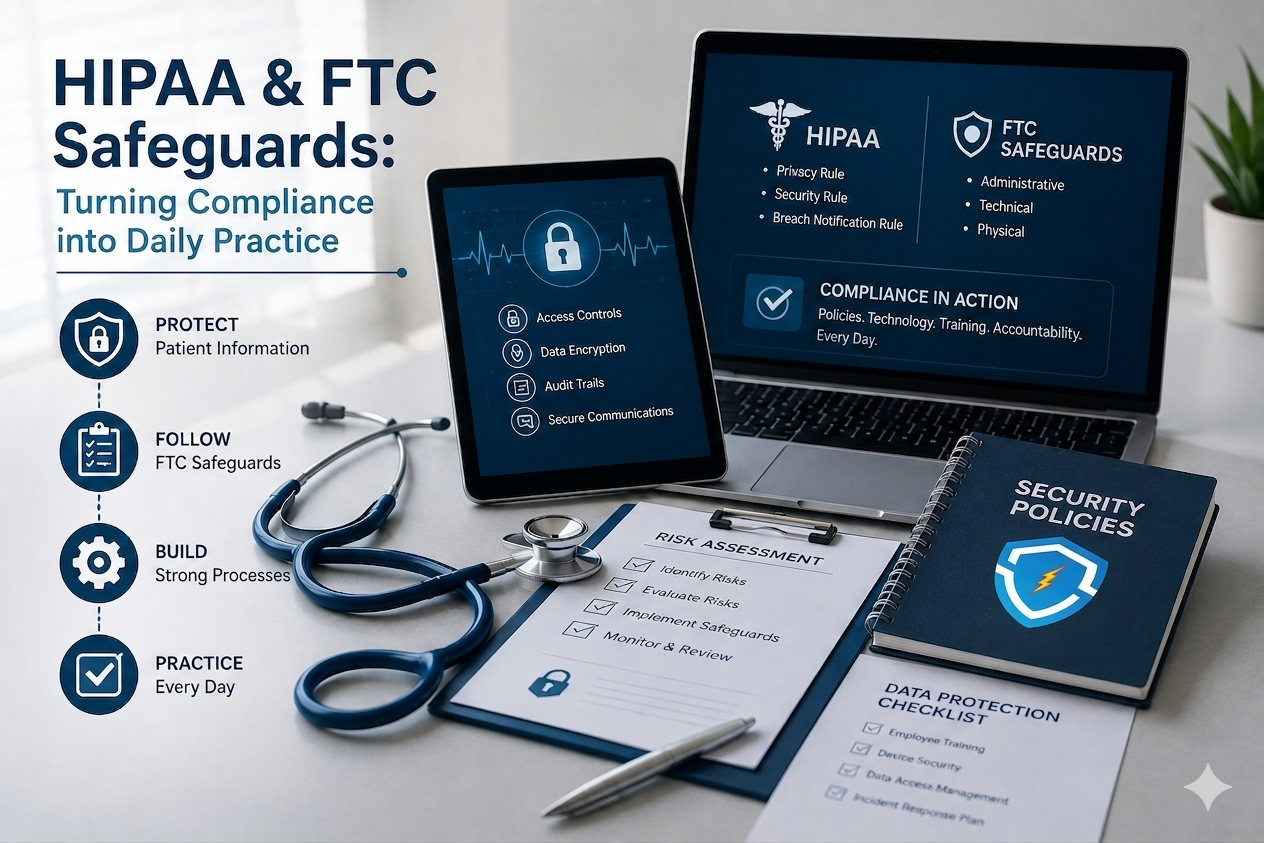 HIPAA & FTC Safeguards: Turning Compliance into Daily Practice